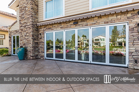 blur the line between indoor & outdoor spaces