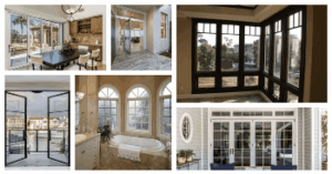 A Collage of Residential Windows and Patio Doors with Expansive Glass Views in Southern California 